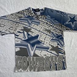 Magic Johnson T's Vintage 90s Dallas Cowboys AOP shirt