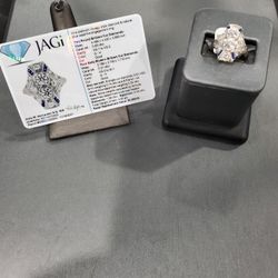 PLATINUM ART DECO RING