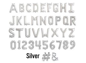 16 inch silver foil letter balloons (selling 1 S and 1 T)