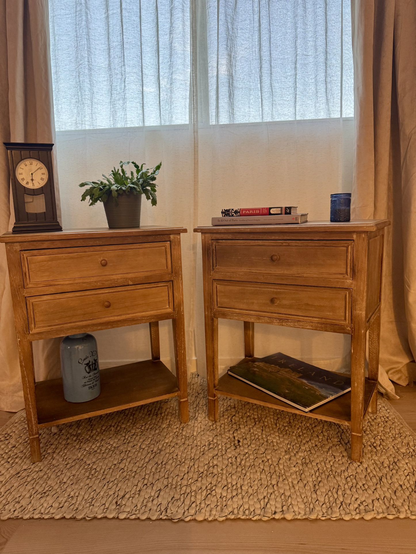 Charming Distressed Nightstands/Side Tables - Set of 2