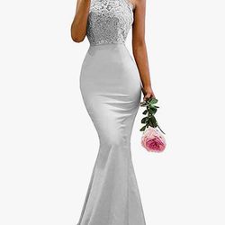 Brand New Prom Dress Silver / Grey  Mermaid Brand New 