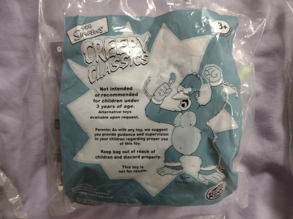 8 Vintage Simpsons Burger King Kids Club Toys