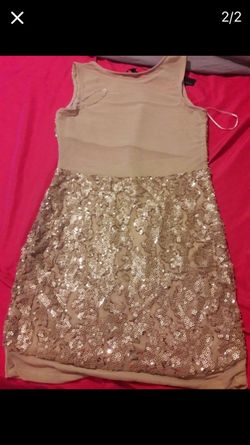 Gold sequin dress