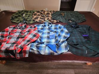 6 Dixxon Men's L Flannel package deal