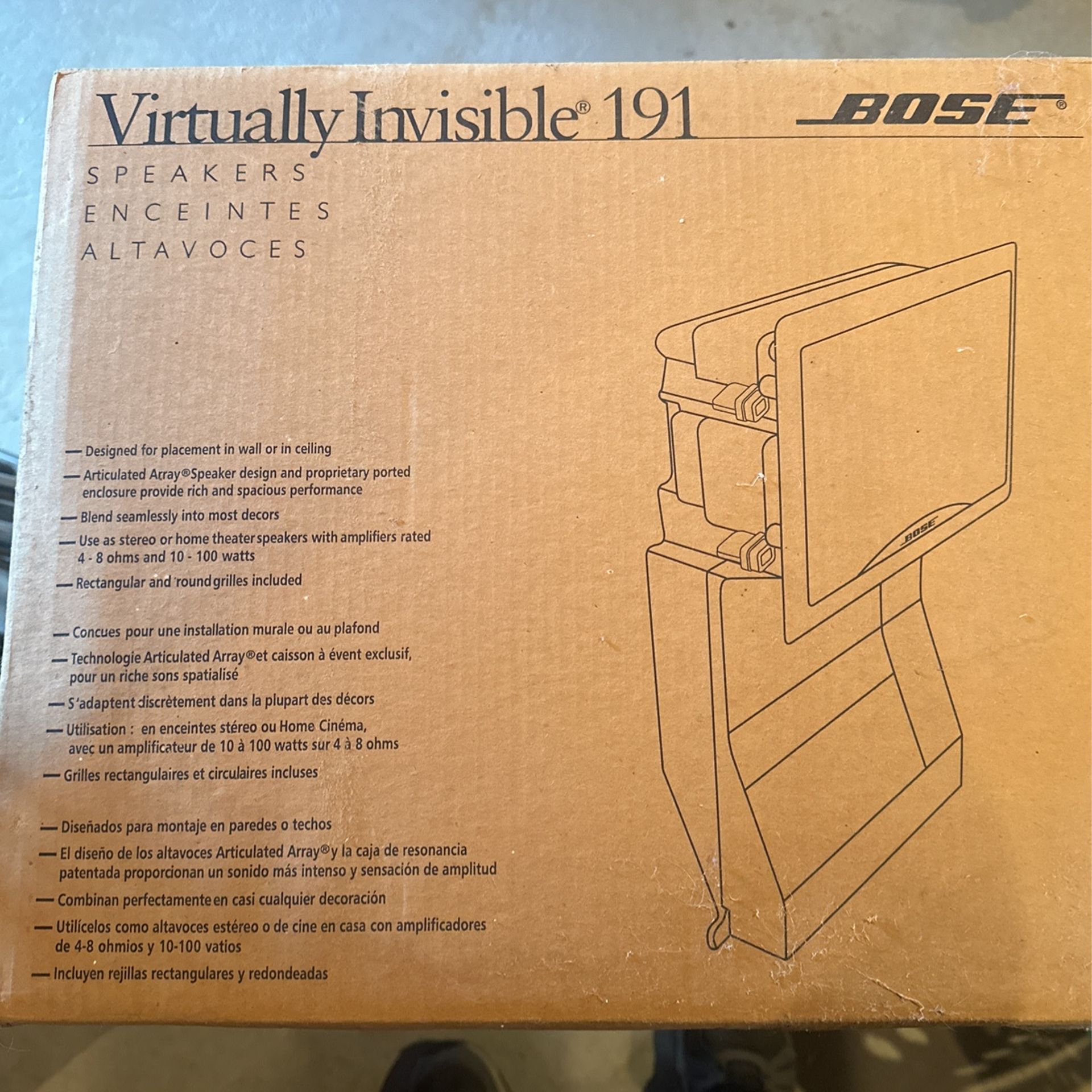 Bose Virtually Invisible 191 Speakers. White