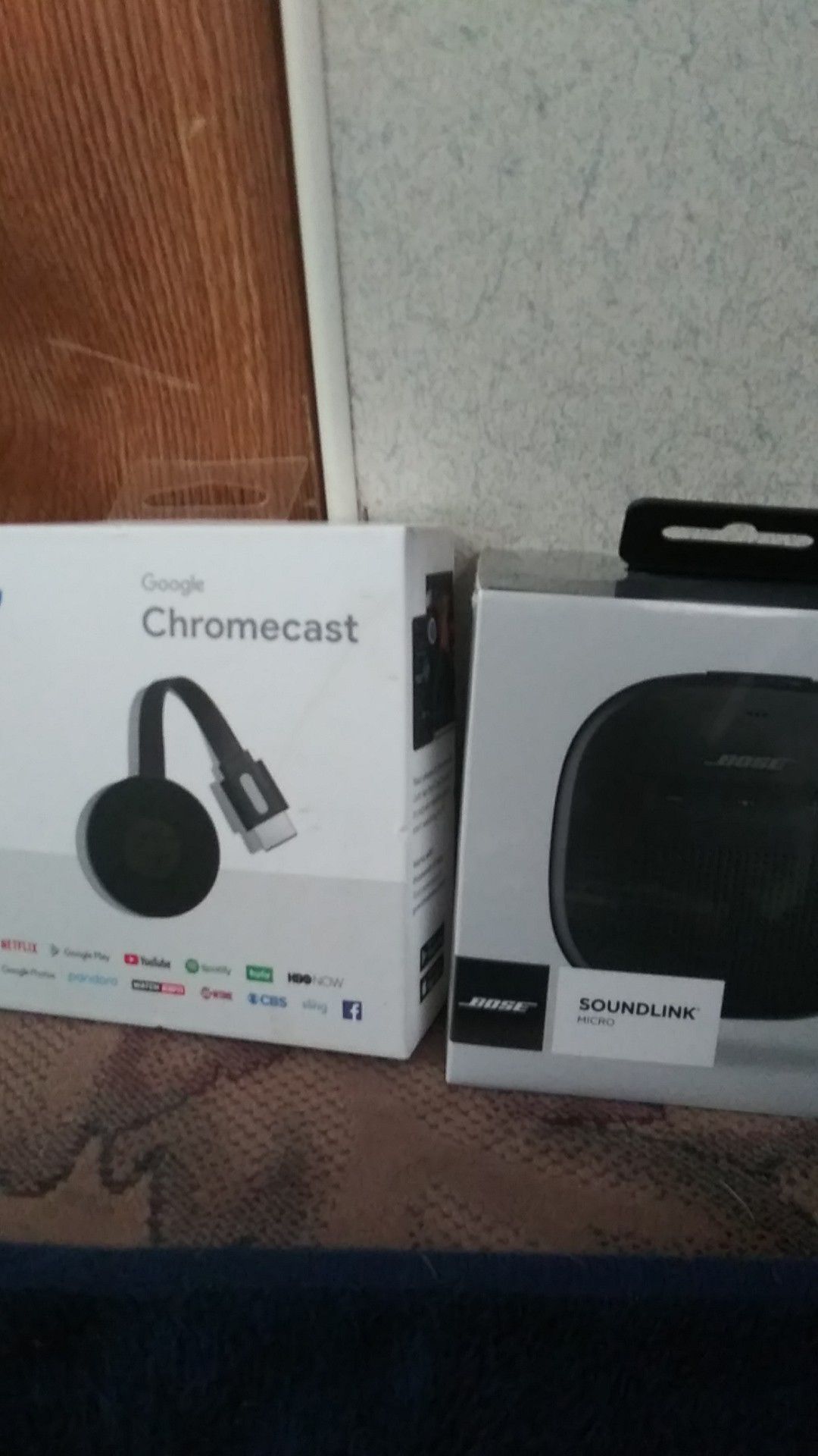 Brand new bose water proof soundlink and chromecast