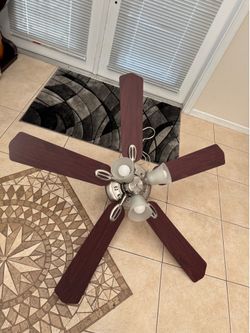 Hampton Bay 52” 5 Blade Ceiling Fan with Light Kit