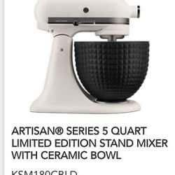 Kitchen Aid Limited Edition Stand Mixer NEW