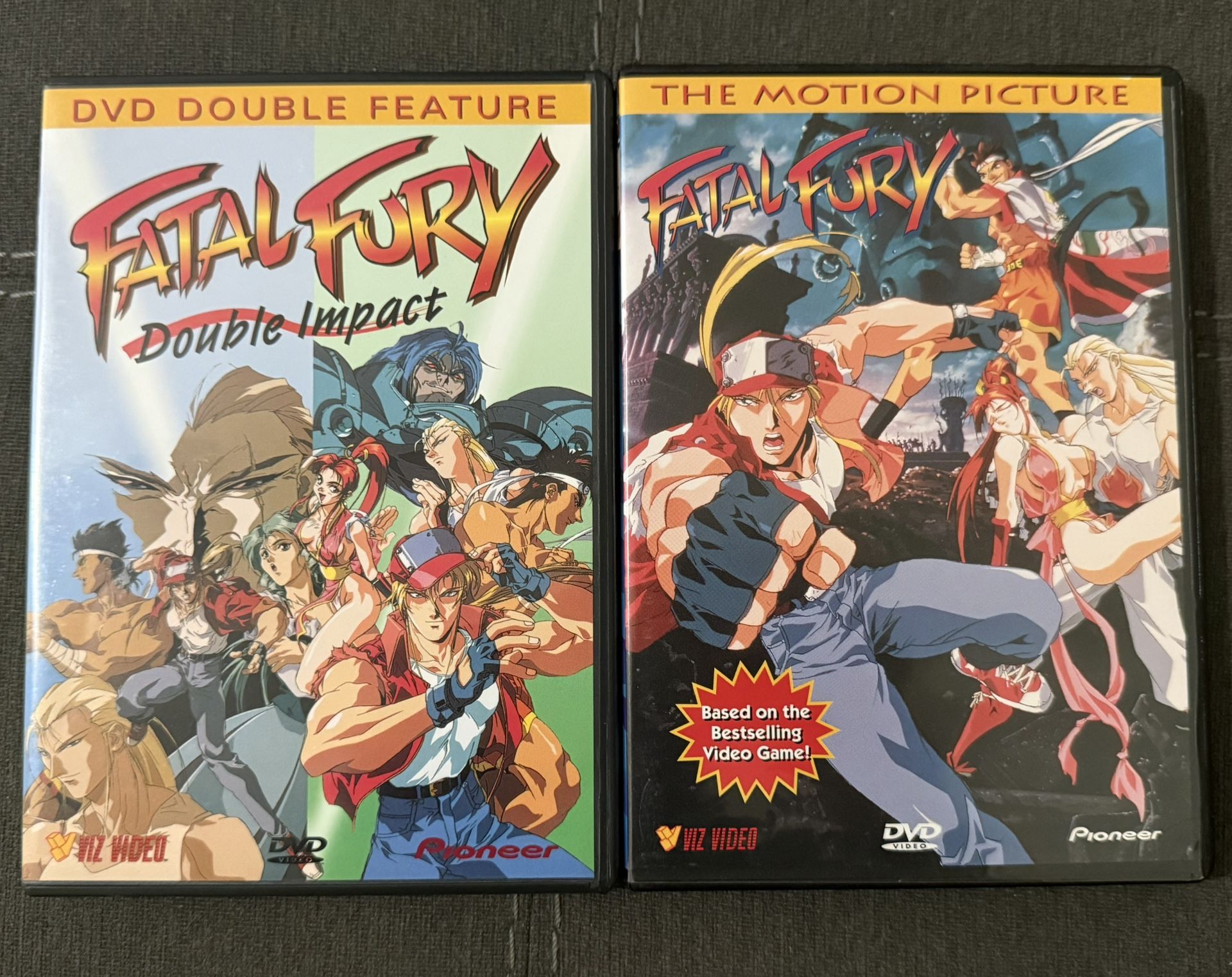 Fatal Fury DVD LOT Of 2 Motion Picture Double Impact Anime Rare - Great Discs