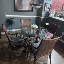 Glass Top Table With Chairs