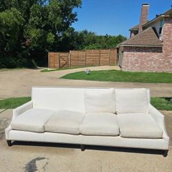 Bernhardt 4-Cushion Sofa Couch – Solid Frame – Missing 2 Back Cushions