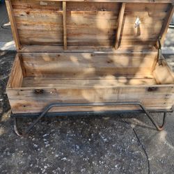 Antique Chest Trunk Bench