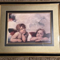 Two Cherubs by Raphael Framed