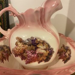 Antique Pitcher With Basin