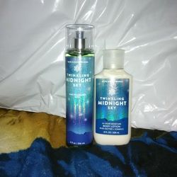 Bath and Body Works Twinkling Midnight Sky Set!