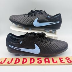 Nike Tiempo Legend 10 Elite FG Soccer ACC Black Ice Blue IM4117-002 Men's Sz 9  NEW