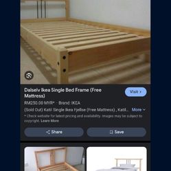 Twin XL bed frame and mattress