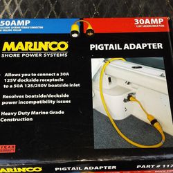 Marinco 50amp/30amp Dockside Power Pigtail New In Box