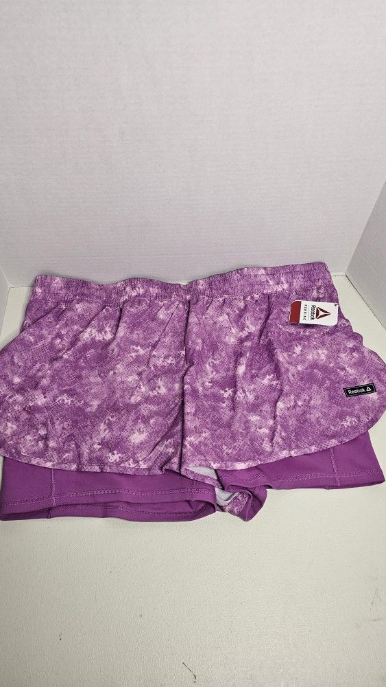 Reebok Running Cattleya Orchid Sprinter Shorts Womens 3XL