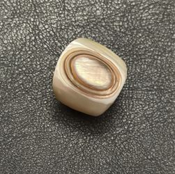 Mother of Pearl Hand Carved Shell Ring 6
