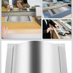 Drop-in Deal Tray,10" L x 8" W 304 Stainless Steel Window Tray for Gas Stations Banks Cash Register 