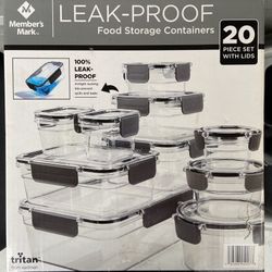 New 20-Piece Tritan Food Storage Set. Leak-Proof. Brand New In Box.