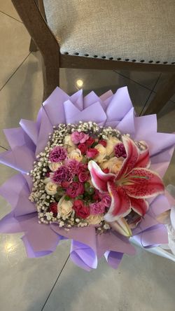 12 rose with mixed florals available today only !