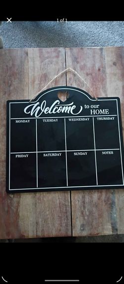 Welcome to Our Home Chalkboard Weekly Planner