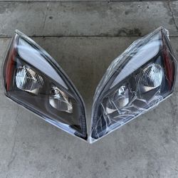 Pair 2018-2024 Freightliner Cascadia Full LED Black Housing Headlight Left Right Side Headlamps