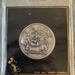 Walt Disney World 1(contact info removed) 25 Years  Magical Time In A Magical Place Coin Token