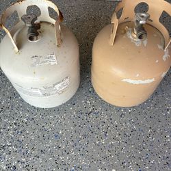 Empty propane tanks bottles