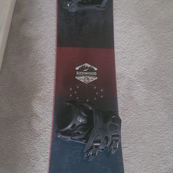 Snowboard, Carrying Case, & Boots