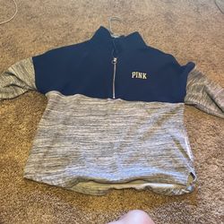 Victorias Secret PINK Dark Blue And Grey Hoodie