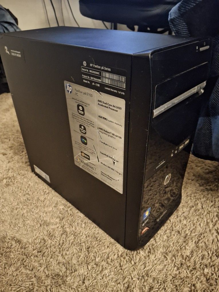 HP Pavilion P6-2100 Desktop Computer