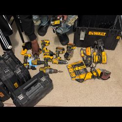 Dewalt Hammerdrill, Drills, Nail Gun With Batteries And Chargers 