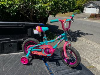 Child Kid Children Bike 12” Wheels With Training Wheels Bicycle Tricycle Trike in Good Condition