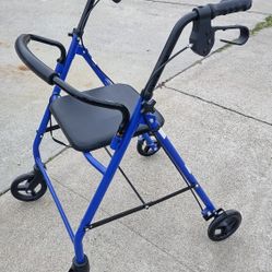 Medline Guardian Rollator Walker with 6" Wheels 350 lbs Capacity