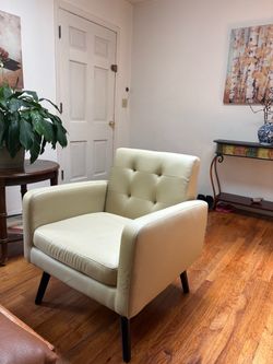Beautiful faux leather accent chair