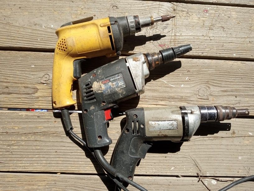 Three Corded Screw Guns 