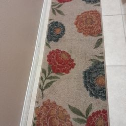 Rug Runner With Floral Print