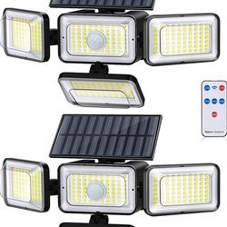 Mokot Solar Lights Outdoor, 288 LED 2800LM Motion Sensor Outdoor Light with Remote Control