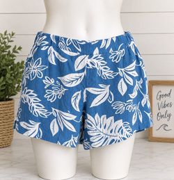 Faherty x Surfrider Foundation Womens Shorts Large Blue White Floral Pull On