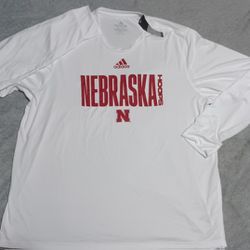 Men's Size 2XL 2XLARGE Nebraska Huskers Basketball HOOPS NEW Adidas