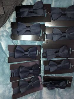 Dark blue bow ties
