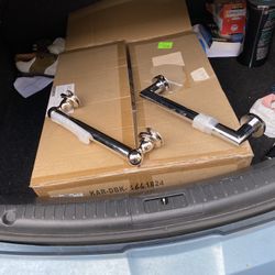 Two New Chrome Bathroom Towel Holders