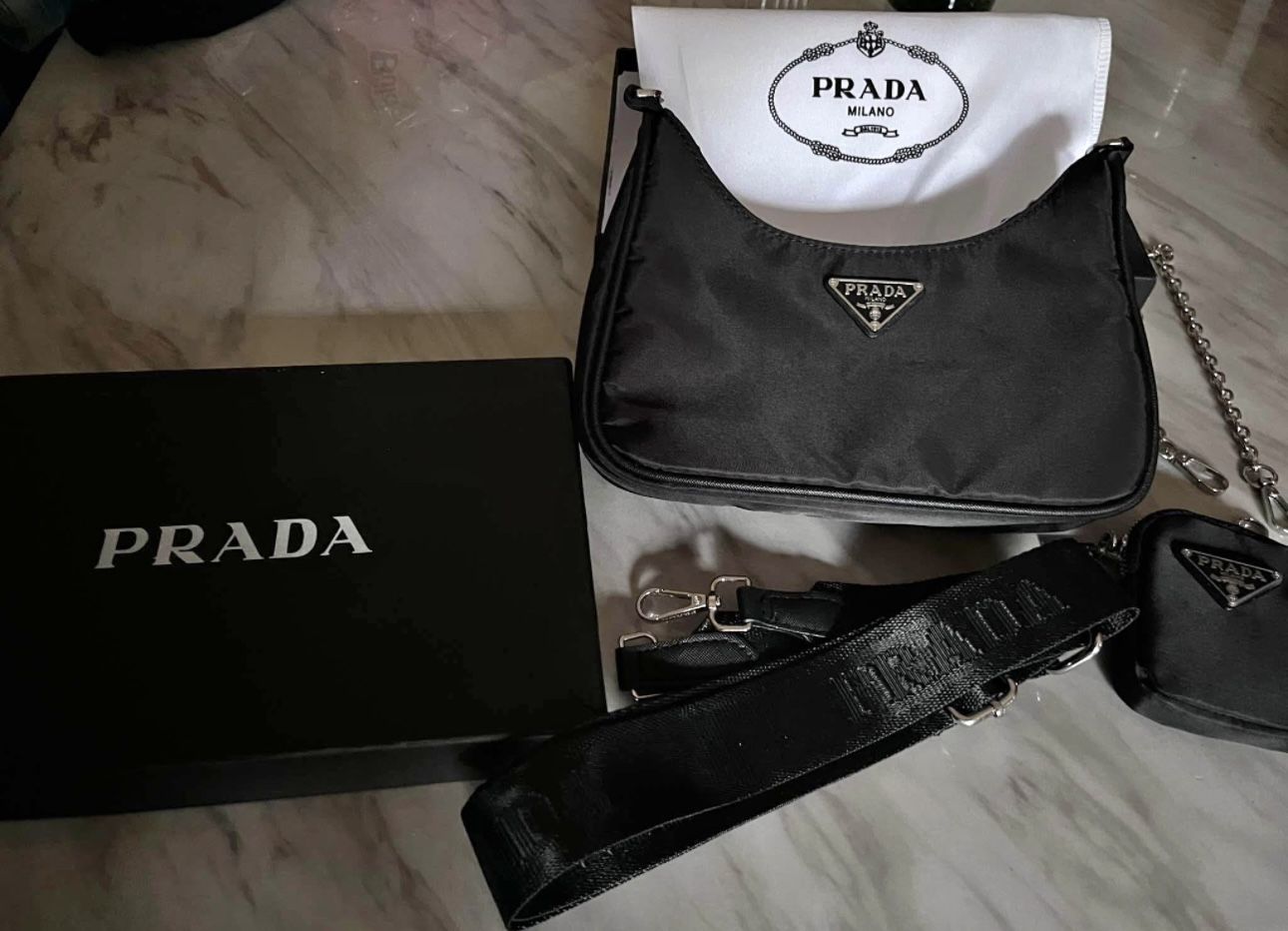 2005 Prada Re-Edition Nylon and Saffiano bag