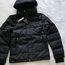 Men's Camo(black/dark Green) Jacket Medium Warm Insulated  Size L  New