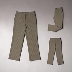 Vintage Sag Harbor Brown/Tan Straight Leg Trousers - Size 16