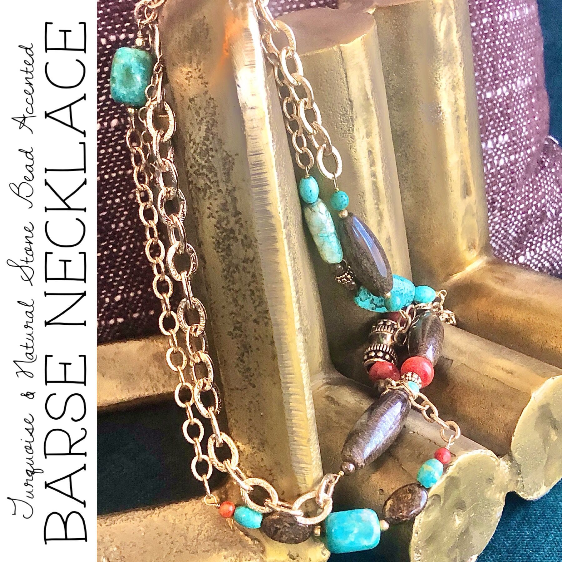 Barse Turquoise & Natural Stone Bead Accented Necklace