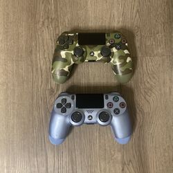 two custom Playstation 4 Controllers
